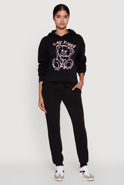 Mid Rise Solid Fleece Joggers