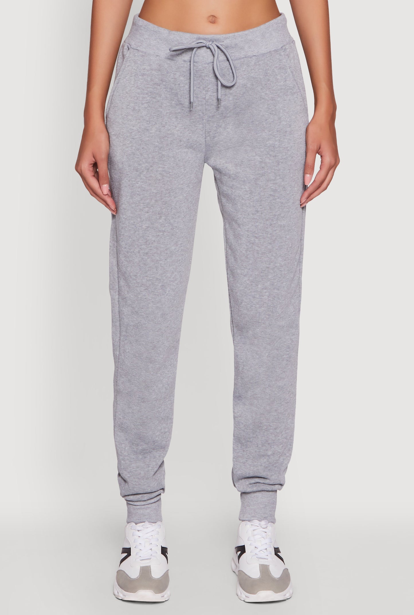 Mid Rise Solid Fleece Joggers
