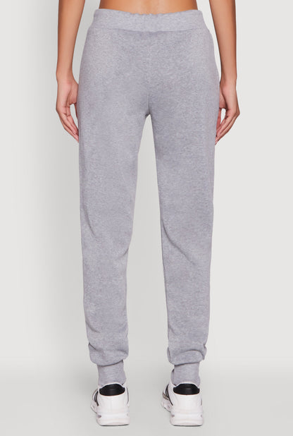 Mid Rise Solid Fleece Joggers
