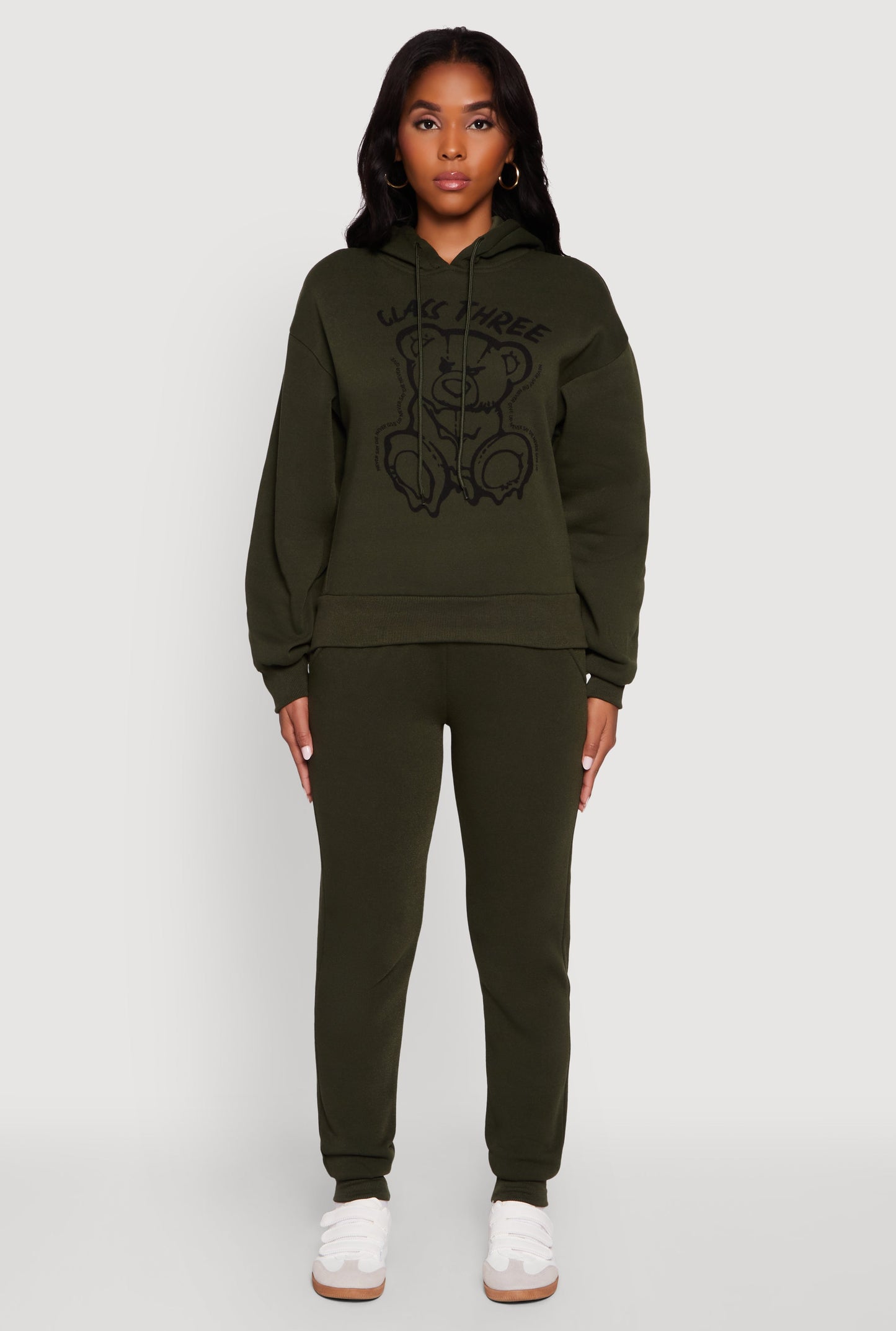 Mid Rise Solid Fleece Joggers