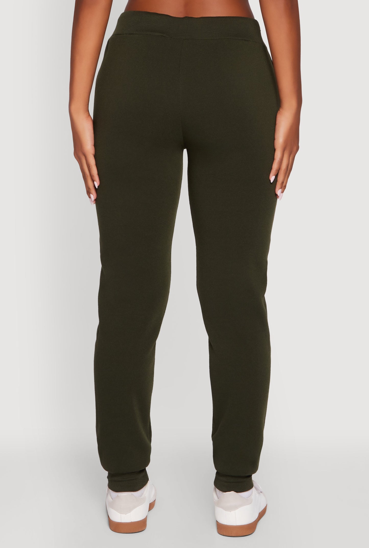 Mid Rise Solid Fleece Joggers