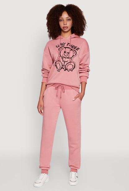 Mid Rise Solid Fleece Joggers