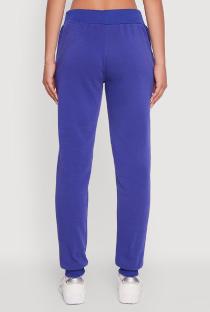 Mid Rise Solid Fleece Joggers