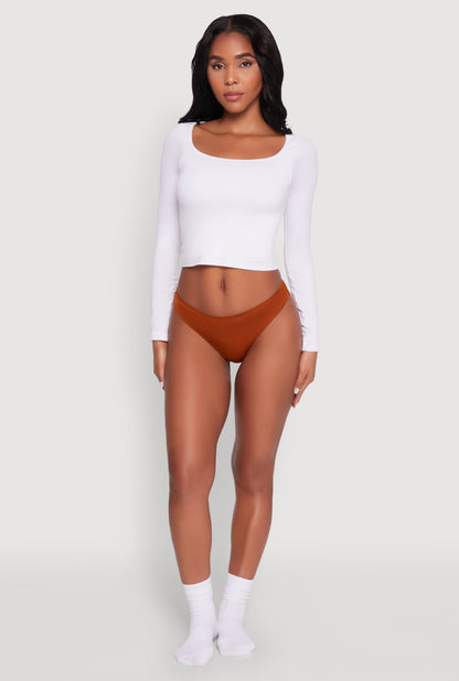 Comfortable Solid Thong Panty