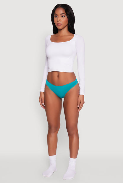 Comfortable Solid Thong Panty