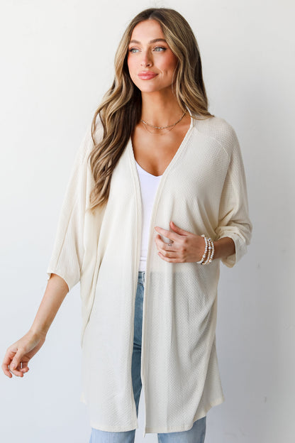 FINAL SALE - Here For A Good Time Waffle Knit Kimono
