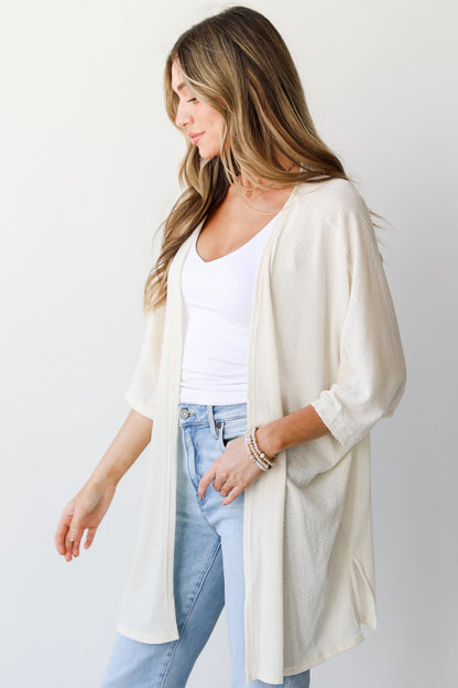 FINAL SALE - Here For A Good Time Waffle Knit Kimono