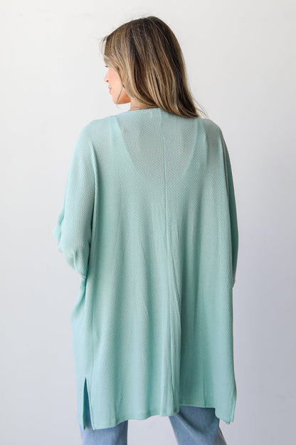 FINAL SALE - Here For A Good Time Waffle Knit Kimono